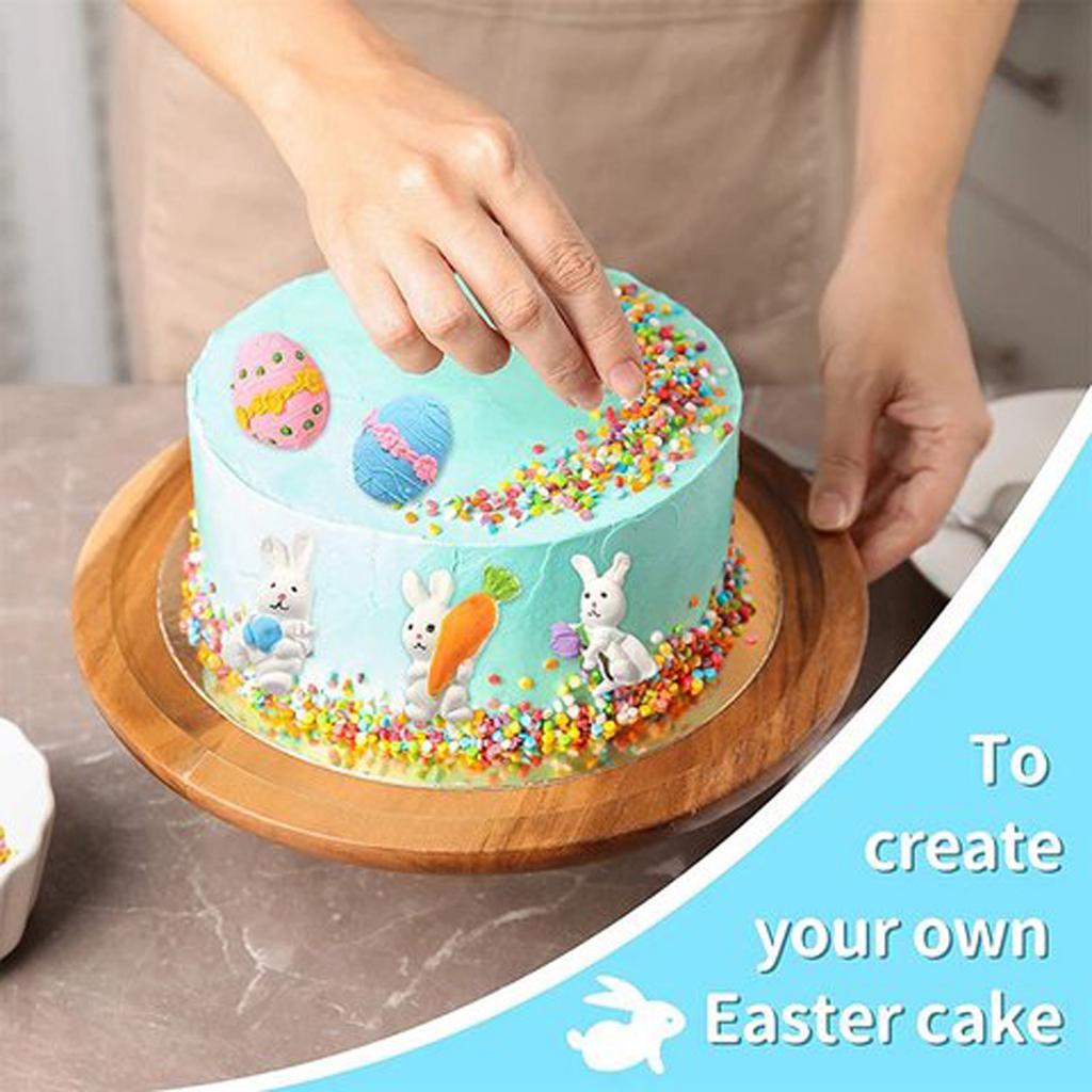 1pc Diy Easter Cookie Biscuit Mold Cartoon Bunny Egg Cookie Cutters 3d Rabbit Baking Fondant Mold Stamp Cake Decorating Tools