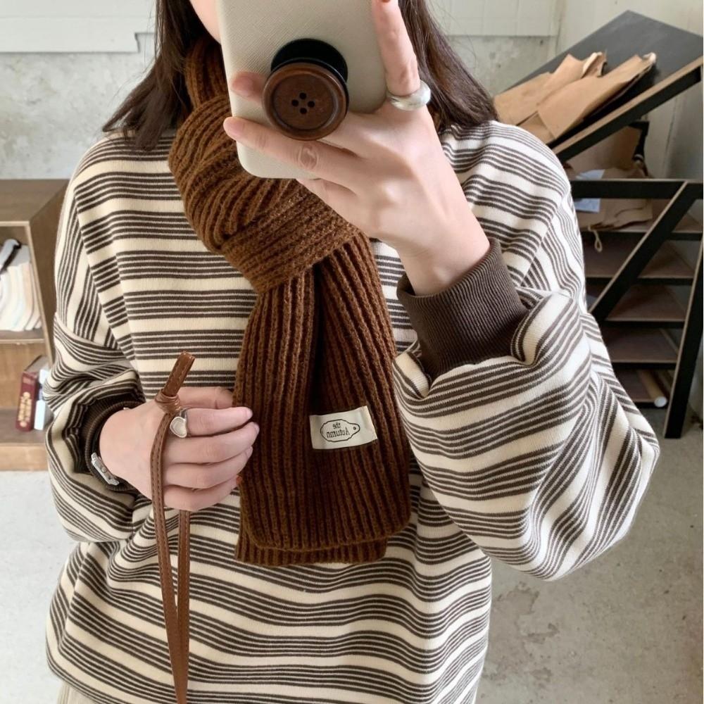 Thicken Women Knitted Scarf Windproof Long Scarves Vintage Wrap Shawls