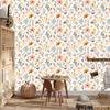 Cottagecore Flowers Wallpaper White for Living Room and Bedroom 50x1000