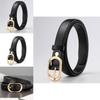 Minimalist Womens Pu Leather Belt With Alloy Pin Buckle For Casual And Office Wear