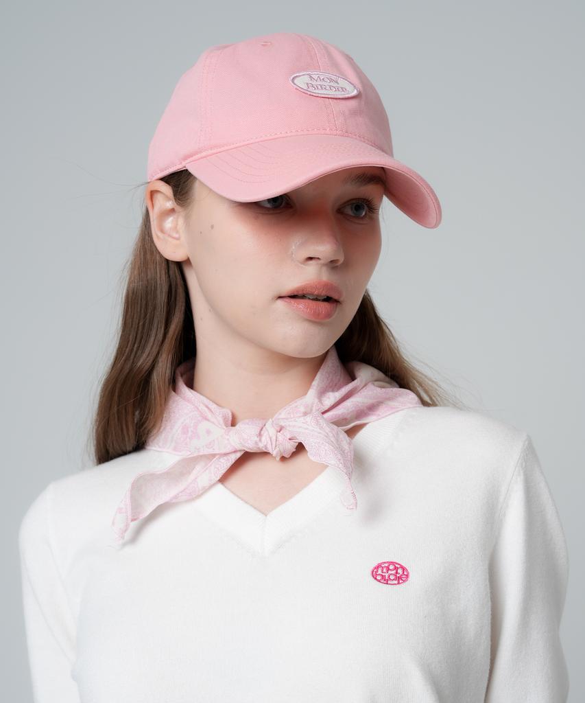 MONBIRDIE GOLF Кепка с вышивкой в виде круга Розовый
