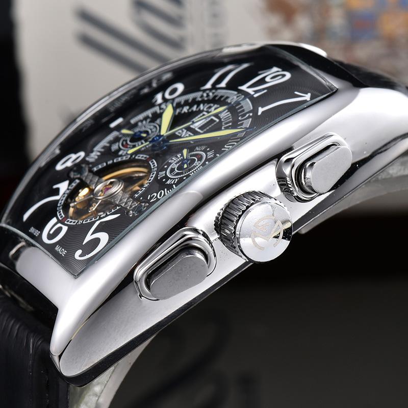 Мужские механические повседневные часы с маховиком и спиральной короной, одной складной застежкой и указателем