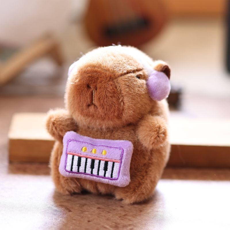 Cute Capybara Plush Toy Pendant With Pp Cotton Filling For Bag Decor And Gifts
