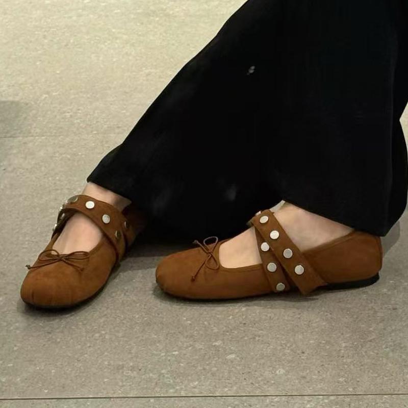 Балетки Женские Туфли для Балета Неглубокий Бант Платье Лоферы Обувь Осень Женский Спорт 2025 Бренд Дизайнер Chaussure Femme