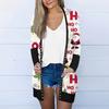 Женский повседневный кардиган с длинными рукавами и постепенным рождественским принтом, легкая куртка