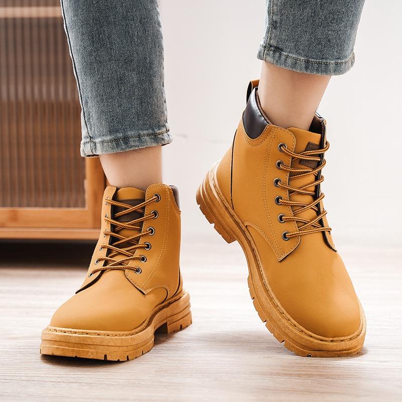 Men's Shoes New High-top Martin Boots Men's Versatile Thick-soled Non-slip Tooling Boots Short Boots Trendy Shoes