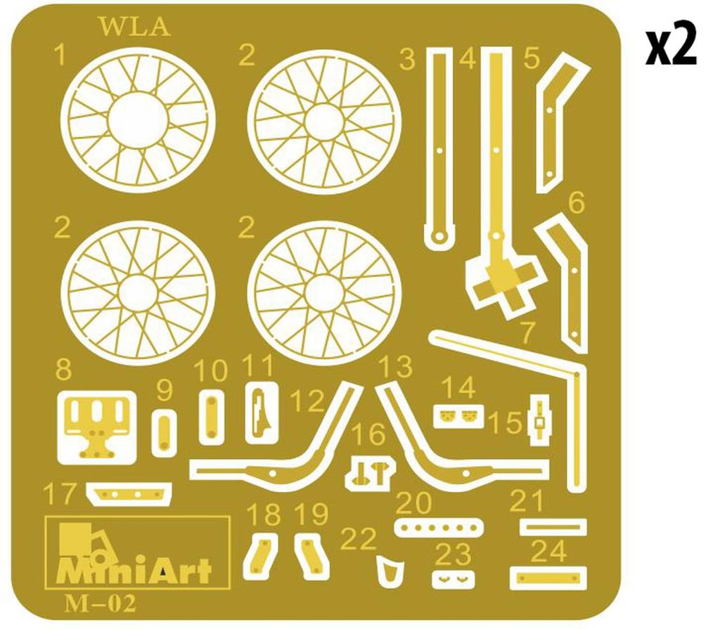 Miniart American Motorcycle 2 Sets Plastic Model MA35422 1/35 Soldier/WLA