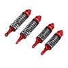 2 Pairs RC Shock Absorber Aluminum Alloy Front Rear Shock Damper Fit for Traxxas Slash 4x4 1 10 Scale RC Crawler Red