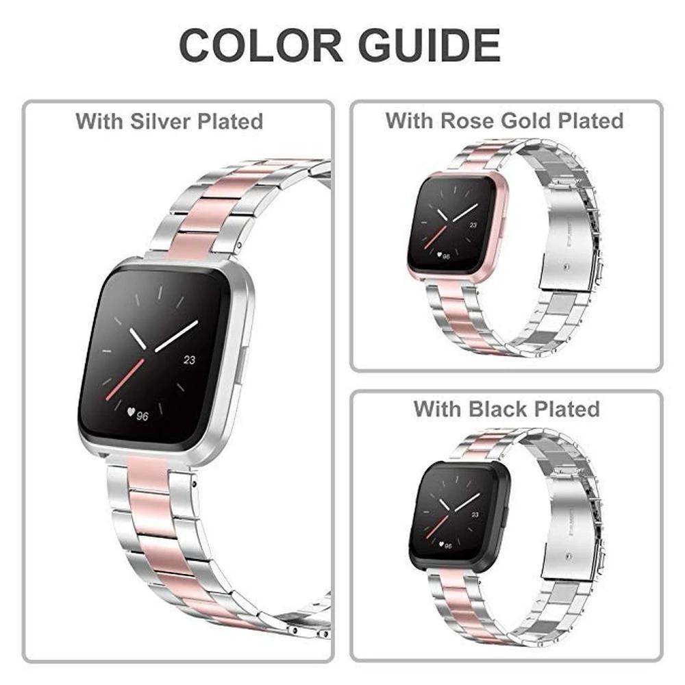 Металлический ремешок для часов Fitbit Versa 4/Sense 2 Ремешок для Fitbit Versa 3 2 Классический браслет Сменные аксессуары для браслета