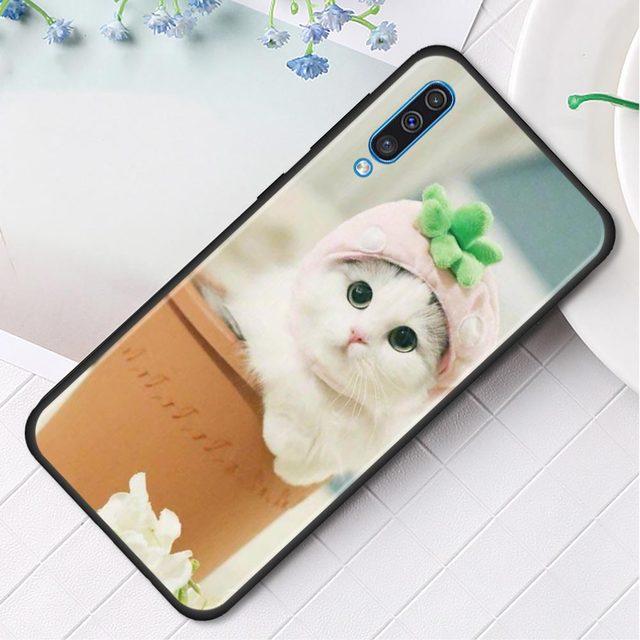 Силиконовый чехол для телефона Samsung Galaxy A50 A70 A10 A20e A30 A40 A20s A10s A10e A80 A90 A60 A30s, чехол с милым котом и котенком