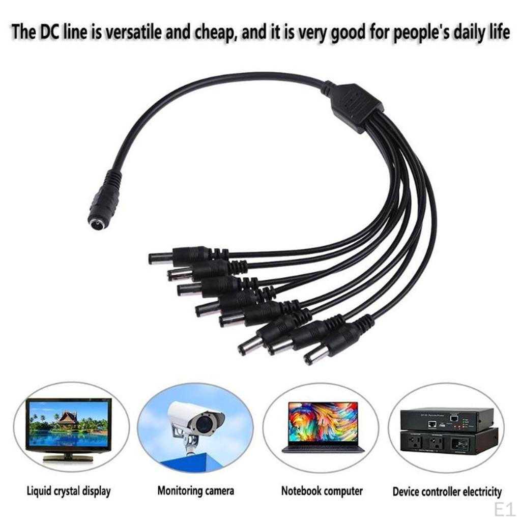 DC Power 1 Female To 8 Male Splitter Adatper Cable для светодиодных лент CCTV Camera