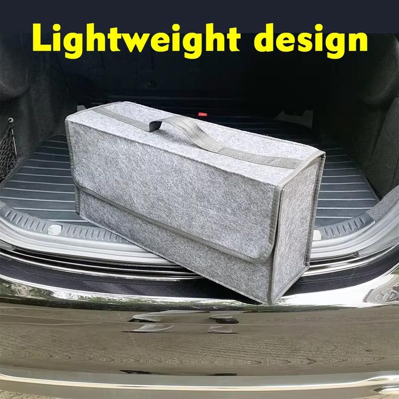 Large Car Trunk Organizer Soft Felt Storage Box Boot Storage Bag Auto Storage Tool Accessories