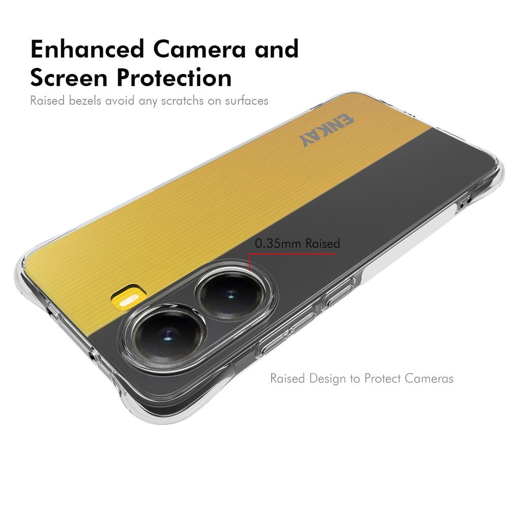 Для Xiaomi Poco X7 Pro 5G Прозрачный чехол для телефона ENKAY HAT PRINCE Противоударный Нескользящий ТПУ чехол