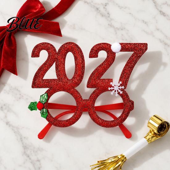 2027 Цифровая повязка на голову с дизайном цифр, нескользящая, регулируемая, с обручем для волос, звезда и праздничный обруч для рождественских и новогодних вечеринок