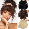 Women Curly Fake Bangs Hair Clip Natural Synthetic Black Brown Hair Extension Piece for Natural Hair Bangs Hair Extension