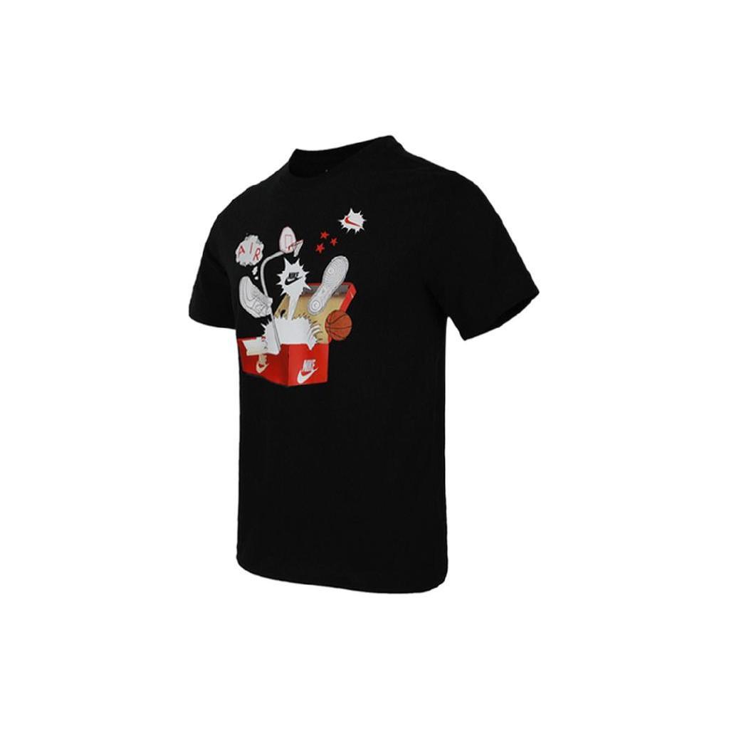 Nike T Shirts Men's Black Crew Neck Moderate Straight Fit DH0016-010