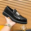 Fashion Spring Autumn New High-quality Handmade Sole Men's Loafers Low Top Massage Sole Men's Business Casual Shoes Commuting Work Shoes