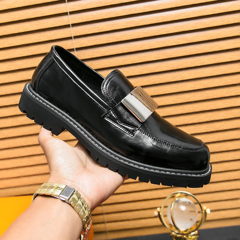 Fashion Spring Autumn New High-quality Handmade Sole Men's Loafers Low Top Massage Sole Men's Business Casual Shoes Commuting Work Shoes
