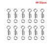 50Pcs Fishing Barrel Bearing Rolling Swivel Solid Ring Lures Connector 11 Size