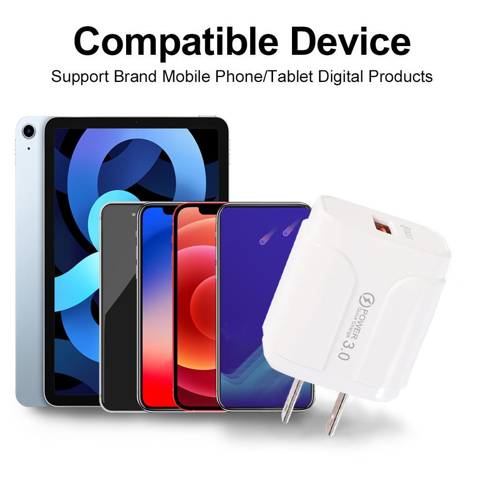 18 Вт QC 3.0 3A быстрое зарядное устройство USB зарядное устройство Quick Charge 3.0 зарядное устройство для телефона iPhone для Samsung Xiaomi Redmi EU US Plug