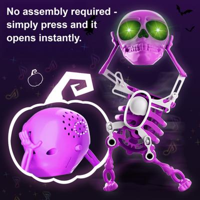 Заводная танцующая качающаяся игрушка-скелет для детей 3D Хэллоуин шарнирный скелет пружинный заводной механизм игрушка стресс