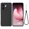 For Oppo Reno13 F 5G/Oppo Reno13 F 4G Liquid Silicone Case Phone Back Cover with Hand Strap