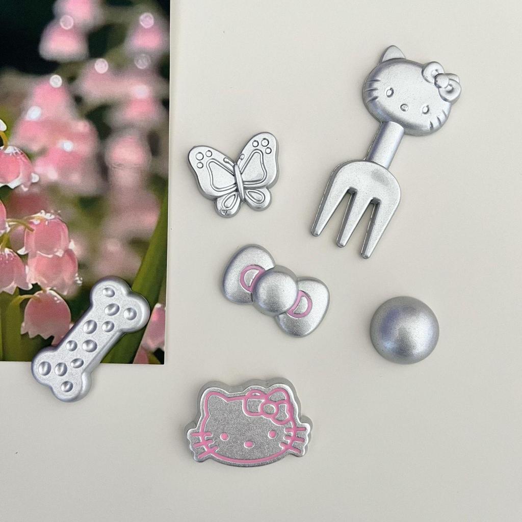Магниты на холодильник KT Cat из серии Silver - Милые и стильные магнитные украшения для перфорированной доски для вашего дома!