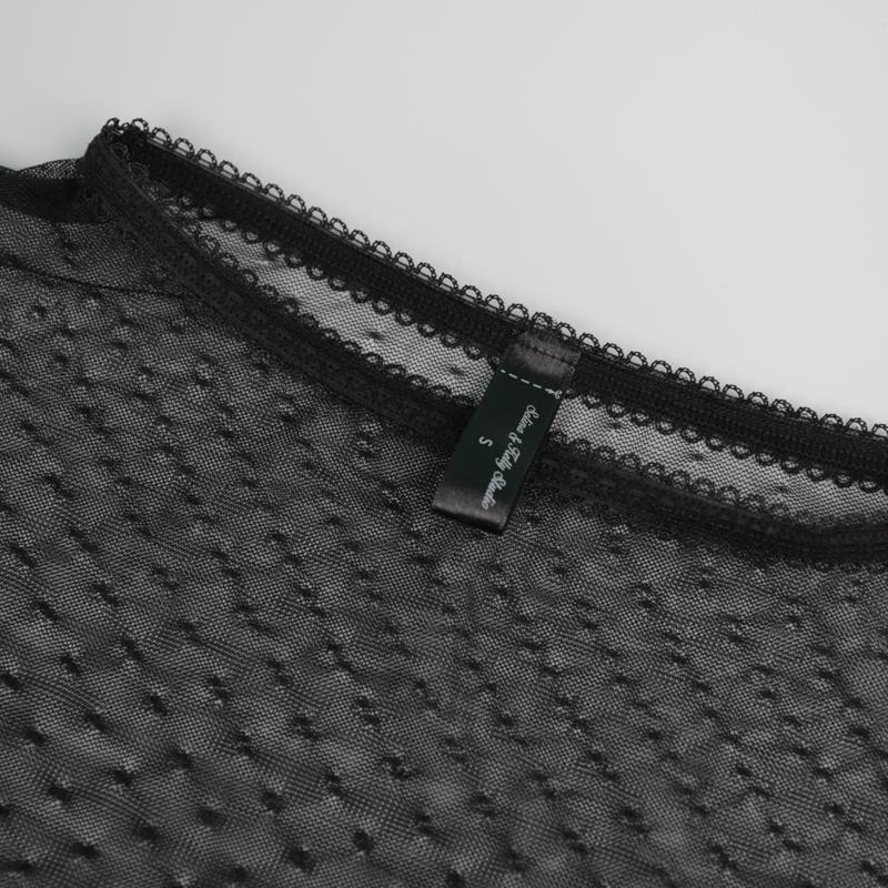 CINOON Боди с длинным рукавом, женский кружевной прозрачный женский пуловер, черные сексуальные боди, женский пуловер, повседневные комбинезоны