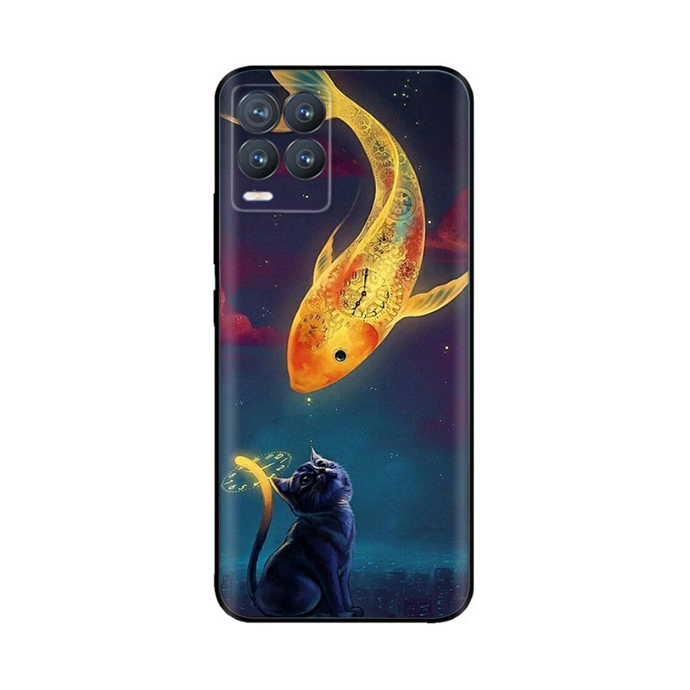 Чехол для Realme 8 Милый Мультяшный Расписной Силиконовый Задний Чехол для Realme 8 Pro 8i Realme8 4G RMX3085 Мягкий ТПУ Чехол для Телефона Coque Etui