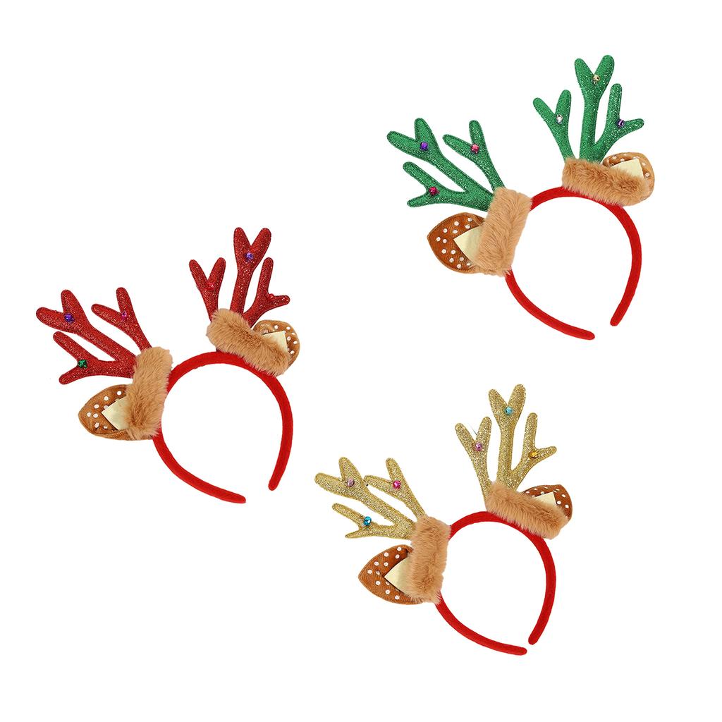 Sweet Christmas Live Broadcast Hairband Women Students Photoshoots Hairband Reindeer Antler Shape Photography Headbands