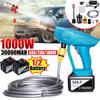 1000W 288/388VF Cordless High Pressure Car Washer Guns Handheld Auto Spray Powerful Car Washer Garden Water Jet 30000mAh Battery