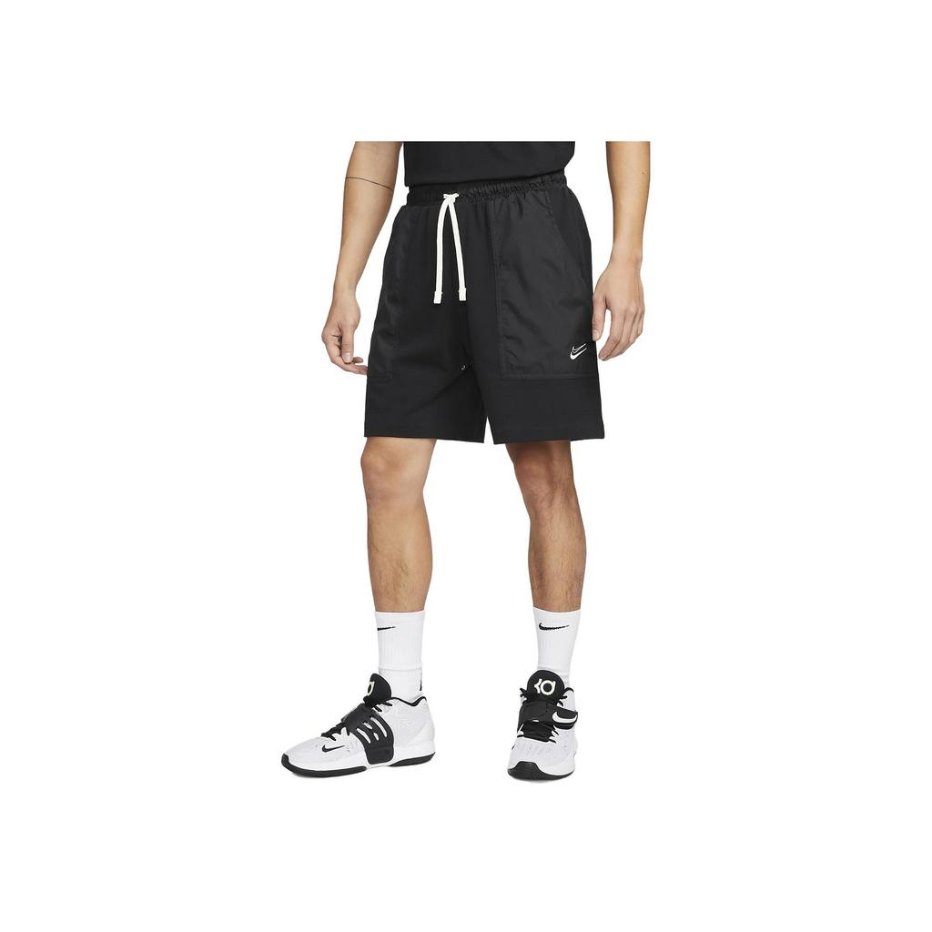 Nike Kevin Durant Solid High-Waisted Straight-Leg Shorts Men Bottoms Black DX0204-010