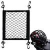 Polyester High Elastic Cargo Net with 4 Adjustable Hooks 360 Degree Rotatable Easy Installation Motorcycle Net for Cargo Storage