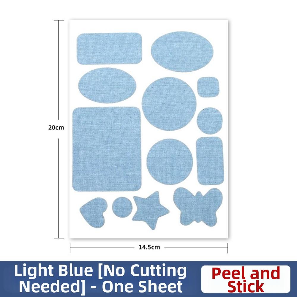 Reinforcement Repair Patches Blue Denim Clothing Patches New Self-Adhesive Patches for Knee Repair