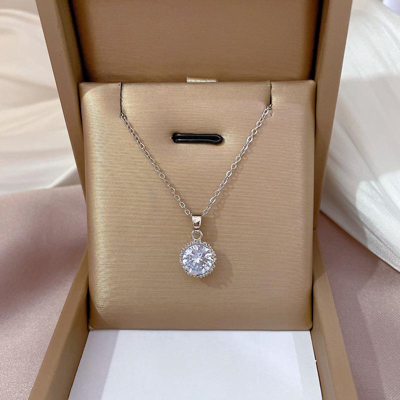 Легкая роскошь, микроинкрустация настоящим золотом, простое циркониевое ожерелье, новая женская цепочка на ключицу, нишевый дизайн в стиле легкой роскоши