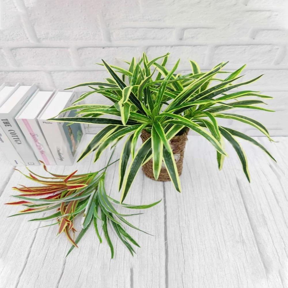 Green Plants Artificial Chlorophytum Plants Plastic Fake Plant  Home Garden Decor