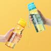 550ml Portable Multi-color Transparent Plastic Water Bottle Large Capacity Water Cup