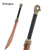 Коричневый черный деревянный меч, модный деревянный мачете, декоративный косплейный меч, булава на Хэллоуин, костыль, жезл, посох, игрушечный меч 106 см
