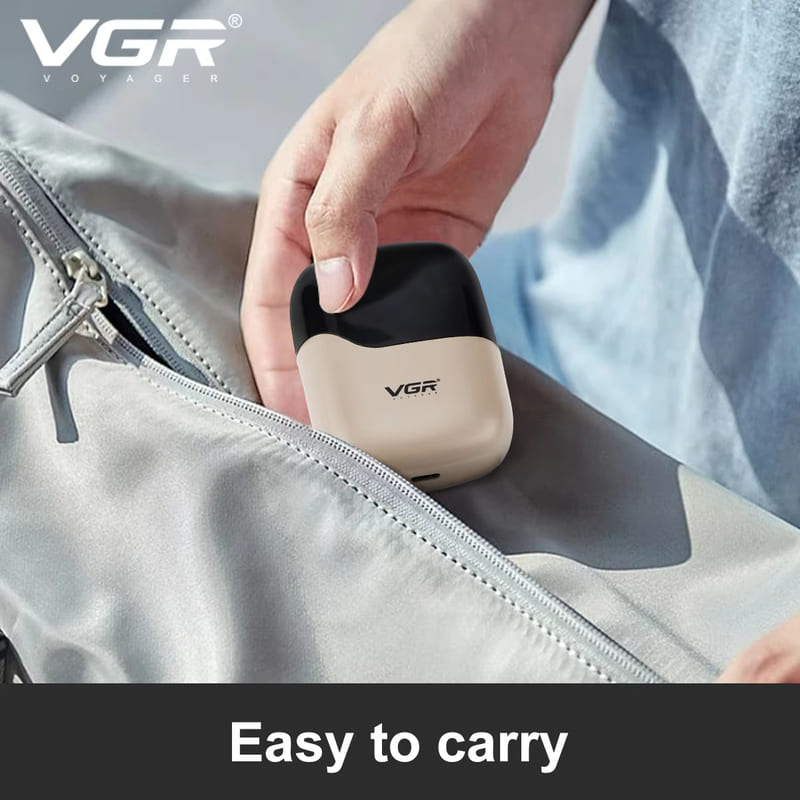 VGR Электробритва Плавающая Двойное лезвие Перезаряжаемая Сетевая Двойного использования Моющаяся Дорожная Портативная Универсальное напряжение Мужская Бритва для висков