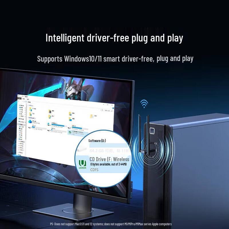 UGREEN 1300Mbps USB Dual-Band Wi-Fi 5 Adapter (CN version)
