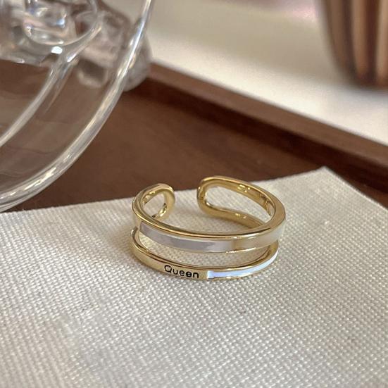 Кольцо на палец, регулируемое ювелирное изделие, изысканное анти-выцветание, геометрическое кольцо в японском стиле