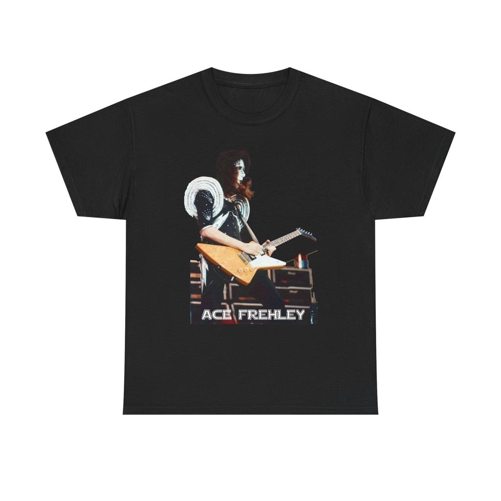 ACE FREHLEY rare shot with explorer Unisex Heavy Cotton Tee