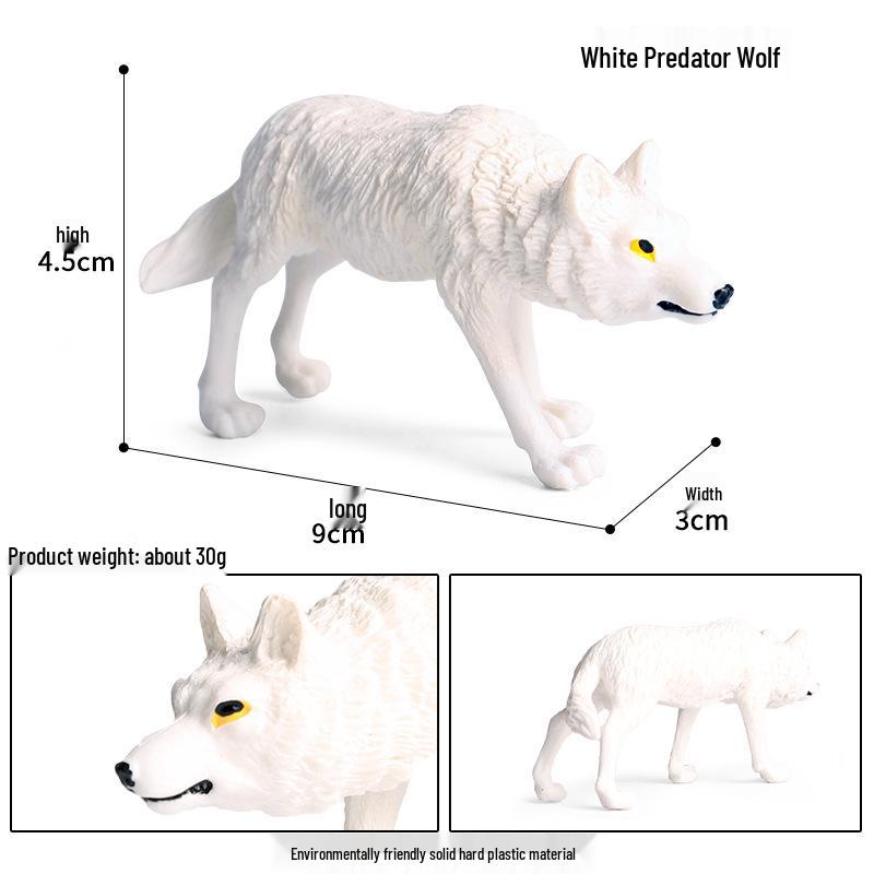 Cross-border Children's Solid Yellow Wolf & Gray Wolf Pup Ornamental Toys