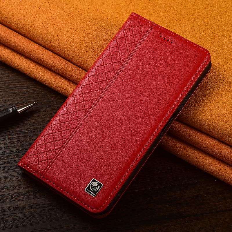 Napa Inner Grid Genuine Leather Flip Case for Meizu 15 16 16TH 16X 16XS 17 18 18X 20 21 Pro Plus Note Phone Cover Card Cases