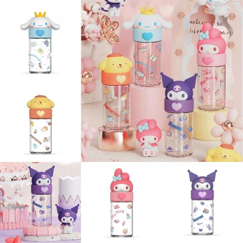 Милая стеклянная бутылка для воды Sanrio Kuromi Cinnamoroll, высококачественная кружка с мультяшной тематикой