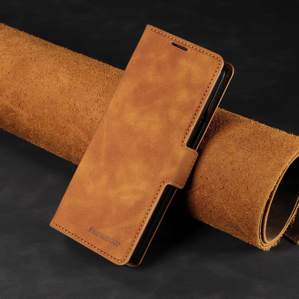 Роскошный ретро кожаный чехол для телефона Samsung Galaxy Z Fold 7 6 5 4 3 Fold7 Fold6 Fold5 Fold4 Кошелек Слот для карт Магнитная обложка-книжка