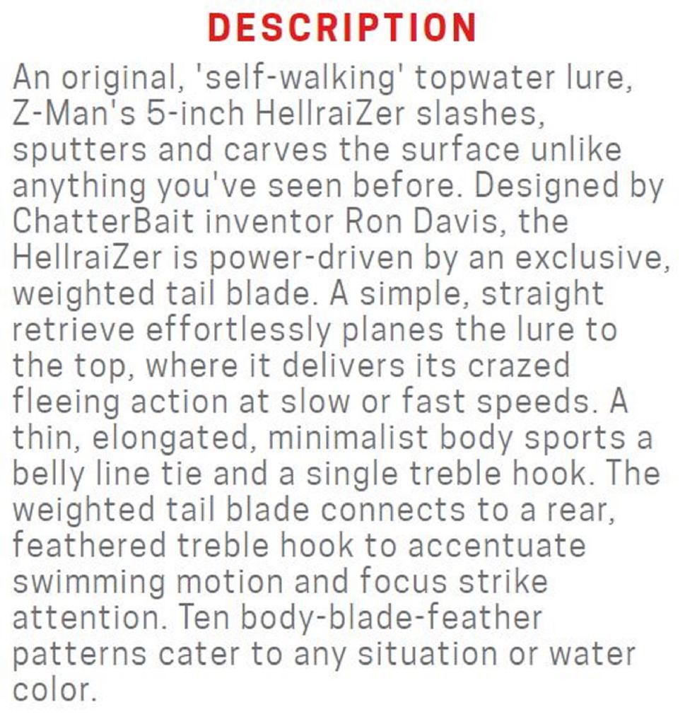 Zman Hell Raizer Tail Blade 5 Inch Sinking Lure Snow (3451)