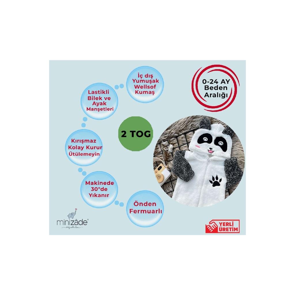 Welsoft плюшевый унисекс зимний детский спальный мешок с пандой на молнии