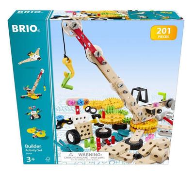 BRIO Builder Набор активностей II 34604 детали Возраст 3+ игровой набор с инструментами развивающий "Всего 201" (Игрушка плотника)