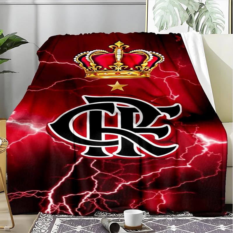1PC CR Flamengo Printed Soft Flannel Blanket Throw for Adult Bedroom Living Room Sofa Camping Travel Fan gifts Christmas Gifts